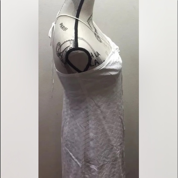 Loft Ann Taylor Women Halter Cotton White Summer Dress Sz 2 - Picture 5 of 9